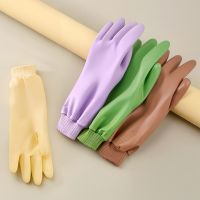 Elastic threaded cuff PVC gloves are flexible, durable, and suitable for cleaning.They are also plush-textured and anti-freezing