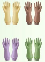 Durable and waterproof PVC kitchen gloves for washing dishes and doing laundry. Suitable for household cleaning labor protection