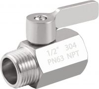 Shower Head Shut Off Valve with Handle 1/2&quot; Mini Ball Valve, 304 Stainless Steel Ball Valve Femal Male NPT Thread Valve