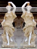 Outdoor Life Size Marble Carving Female Statues for garden and home decor