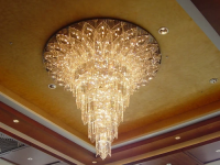 Foyer 6' Wide  Flower Crystal Chandelier In Chrome