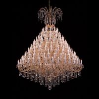 Oversize 200 Light Golden Maria Theresa Chandelier For Wedding Hall