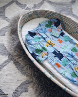 High Quality Seagrass Newborn Changing Bassinet With Secure Safety Belt Eco-Friendly Handwoven Made In Vietnam