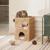 High Quality Handwoven Water Hyacinth Pet Bed Beautiful Cute And Eco-Friendly Choice For Pets And Home Decor