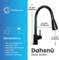 Black Pulldown Kitchen Faucet-cUPC Certified