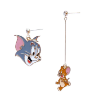 S925 Sterling Silver Tom &amp;amp;amp; Jerry Earrings