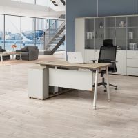 L-shaped 1.4m 1.6m Executive desk manager table Teak