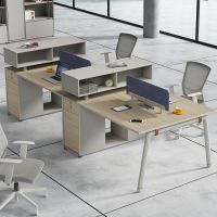 Wooden Staff Desk 2 4 Seat Workstation