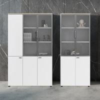 0.8m 1.2m white wooden Filing Cabinets glass