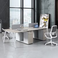 White Staff Desk 2 seats Work Station