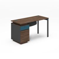 Luxury walnut wood Steel feet staff Desk