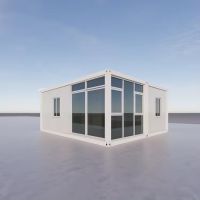 Low price 20ft 40ft prefab detachable container coffee shop restaurant Flat Pack container