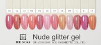 ICE NOVA | Gel Nail Nude Color with glitter