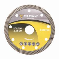 LOW MOQ GUSHI Tools 105/110mm Extra Thin Turbo Diamond Saw Blade for cutting ceramic/tile/granite