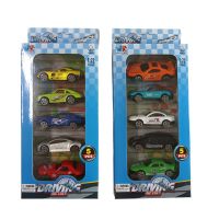 5-pack 1:64 Scale Diecast Metal Cars Sliding with Pad Printing Window Box Packaging Vehicle Model