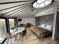 Frame yurt with glam box