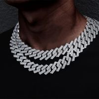 Solid 925 Sterling Silver Men&#039;s Miami Cuban Link Chain, Men Hip Hop Chain, Thick Italian Necklace or Bracelet for Men