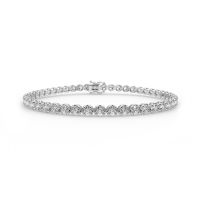 Crown Set Natural Round Diamond Tennis