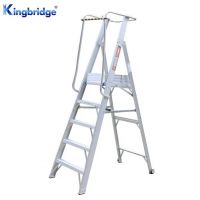 Aluminum Platform Ladder With 2 Wheels