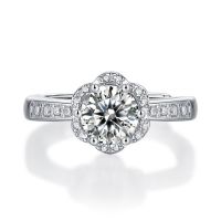 Wholesale Women Adjustable Flower Diamond Rings