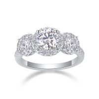 Fashion Rings 1Carat Moissanite Diamond Engagement