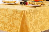 Gold Christmas tablecloth