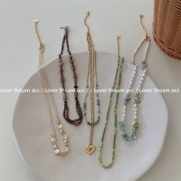 Designer Stone Shell Beaded Pearl Necklace