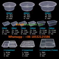 300-2500ml Rectangular Round Disposable Lunch