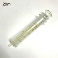 Glass Syringes Glass Sample Extractor Lab Glassware Glass Injector 20ml