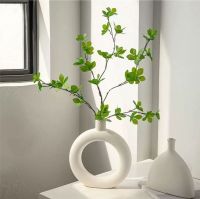 The latest simulation of green plant Masaki bell fake plant living room flower table decoration simulation flower ceramic vase decoration