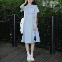 Tea break French platycodon retro gentle ethos of high-grade sense polo shirt dress children 2024 summer