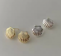 Korean Style Ocean Shell Earring Silver