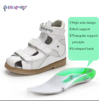 Princepard Orthopedic Shoes Children&#039;s Leather Shoes White Color Summer Orthopedic Sandals For Flat Feet