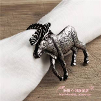 Luxury Rhinestone Metal Christmas Napkin Rings