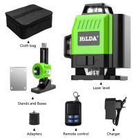 factory Outlet rotating laser level hilda 16 lines 4d laser level Multifunction crosshair green light nivel laser levels