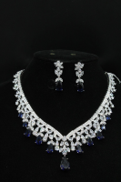 Women&#039;s 4 Pcs Jewelry Set Elegant Crystal Necklace &amp; Earrings &amp; Bracelet &amp; Ring Bridal Wedding Party Costume Jewelry Set for Ladies to Match Dress