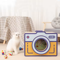 Retro Camera Cat Scratcher Corrugated Paper Cat Toy Cute Cat Scratcher Cardboard