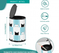 Stainless Steel Car Ashtray Portable &amp