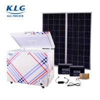 Hot sale 308L AC/DC solar 12v 24v 220v 110v chest freezers solar deep freezer