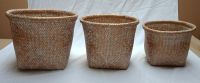 Seagrass Storage Round Baskets In White