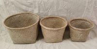 Seagrass Storage Round Baskets In White
