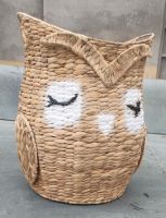 Water Hyacinth Storage Round OWL Basket