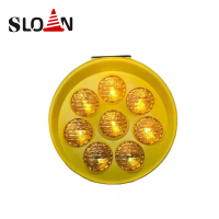 Large Multi-functional Sunflower Traffic Flash Solar LED Circular Portable Traffic Lights for Road Safety