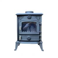 Modern indoor cast iron  wood burning fireplace 8kw cast iron wood stove