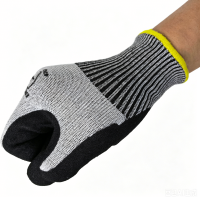 A6 Cut Level HPPE Nitrile Sandy Gloves 13G EN388 F-rated Anti-Slip Industrial Safety Hand Protection