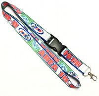 Colorful Dye Sublimation Lanyards Metal Hook Plastic Safety Buckle Sport Activity