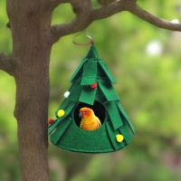 1PCS Christmas Felt Green bed house/nest for small annimal, christmas hamster nest, Cage Accessorie, Rabbit Chinchilla, Hedgehog, Bird Christmas, Tree Shape, big/small size, hang, christmas guinea pig bed