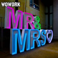 WOWORK RGB neon marquee letter number giant light up letters light for wedding party decoration