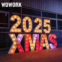 WOWORK Props Event Big Giant LED 3FT 4FT 5FT Metal Marquee Letters Light for wedding party event decoration