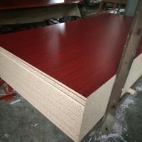E1 E2 18mm/16mm/15mm/9mm Embossed Finish Melamine Plain Veneer Wood Grain Solid Color Particle Board Chipboard for Furniture and Building Material